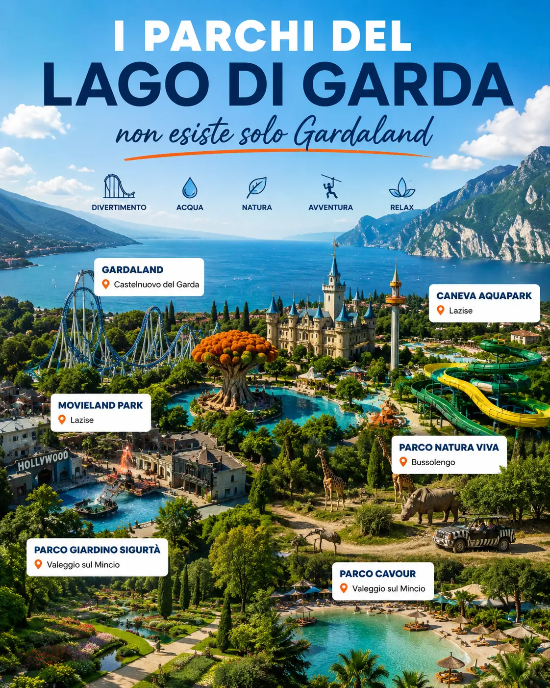 I parchi del Lago di Garda: non esiste solo Gardaland